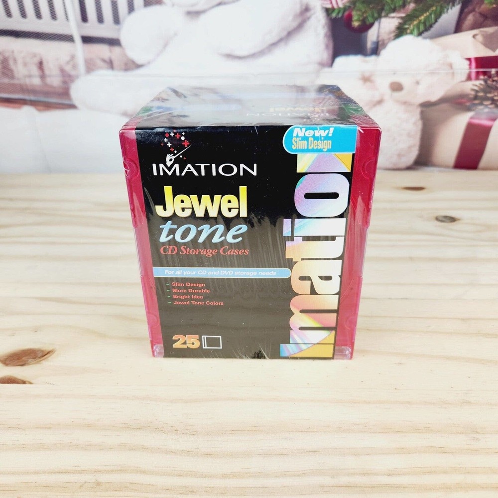 Imation Slim Jewel Cases DVD CD Jewel Tone 25 Pack Case Multi Color New